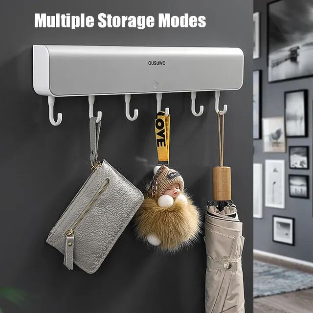 Porte manteaux mural sans perçage plastique abs moderne… – vue 4