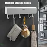 Porte manteaux mural sans perçage plastique abs moderne… – vue 4
