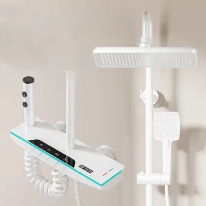 Ensemble de douche à affichage numérique, salle de bains, robinet de douche mural à 4 voies, baignoire, mitigeur chaud et froid, système de douche