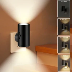 Lampe de nuit LED à intensité variable, avec capteur de lumière, marche/arrêt automatique du crépuscule à l’aube, pour chambre à coucher, couloir, salle de bain Lampe de nuit LED à intensité variable, avec capteur de lumière, marche/arrêt automatique du crépuscule à l’aube, pour chambre à coucher, couloir, salle de bain