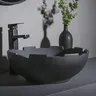 Évier de Lavabo en Céramique Noire – vue 5