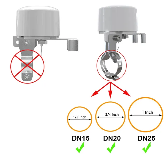 Vanne d'eau et de gaz Tuya WiFi – vue 2