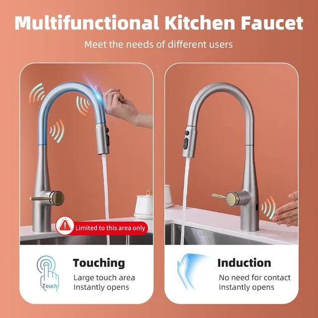 Mode Smart Touch robinets de cuisine grue pour capteur… – vue 2
