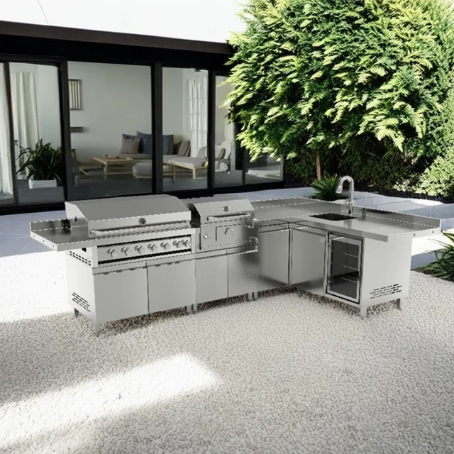 Cuisine extérieure professionnelle modulable inoxydable… – vue 6