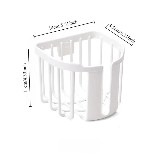 Support papier toilette mural adhésif plastique jaune… – vue 3