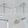 Robinet de baignoire thermostatique chromé mural – vue 4