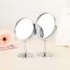 Miroir de maquillage miroir de maquillage Portable Double face en métal 3 pouces 4 pouces rond/ovale/1:2 miroir grossissant miroir rotatif pour le visage
