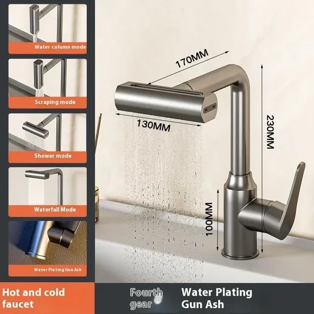 Robinet de cuisine cascade en acier inoxydable – vue 2