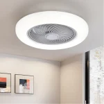 Ventilateur de plafond intelligent ventilateurs avec lumières télécommande chambre décor ventilateur lampe 52 cm Air lames invisibles silencieuses