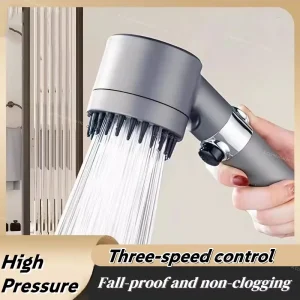Pommeau de douche à filtre haute pression, Spray réglable à 3 modes avec brosse de Massage, ensemble de douche de pluie, filtre variable, nouveau 2025 Pommeau de douche à filtre haute pression, Spray réglable à 3 modes avec brosse de Massage, ensemble de douche de pluie, filtre variable, nouveau 2025