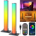 Barres lumineuses LED intelligentes RGB, 16 couleurs, rétro-éclairage TV, synchronisation de la musique à distance, lumières de jeu, rythme, lampe de ramassage ambiant, éclairage d&rsquo;ambiance