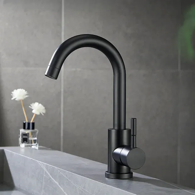 Robinet mitigeur d'eau chaude et froide en acier…