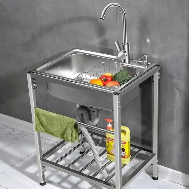 Évier de cuisine évier Simple épais Simple en acier… – vue 2