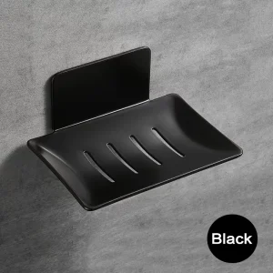 Boîte à savon de salle de bain, boîte à savon, support de rangement mural sans perçage, drainage, lavabo de salle de bain, rangement mural