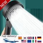 Pommeau de douche à haute pression réglable, économie d&rsquo;eau, arrêt à une touche, buse de pulvérisation, accessoires, 5 modes
