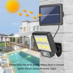 LED solaire fendu applique extérieure étanche capteur de mouvement 3 Mode lumière solaire pour jardin sécurité applique murale