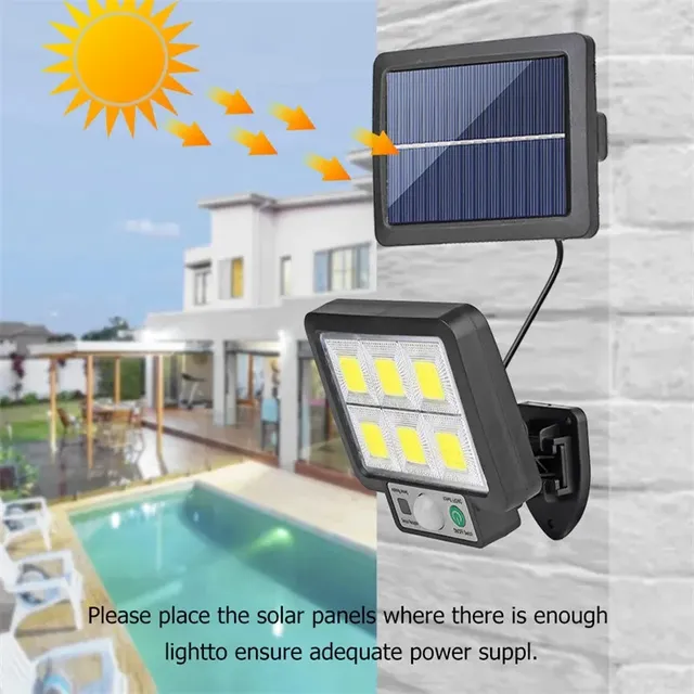 LED solaire fendu applique extérieure étanche capteur de…