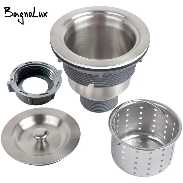 Panier filtre évier acier inox304 brossé doré nickelé or… – vue 6