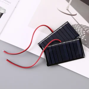 Panneau en polysilicium avec fil, mini système solaire, technologie de bricolage pour batterie, chargeur d’alimentation, éclairage de jardin solaire, 0.3W, 5V Panneau en polysilicium avec fil, mini système solaire, technologie de bricolage pour batterie, chargeur d’alimentation, éclairage de jardin solaire, 0.3W, 5V