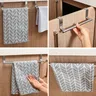 Porte serviettes suspendu acier inoxydable brossé argent… – vue 3