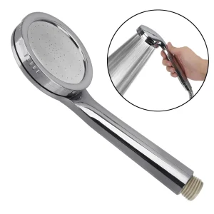 Buse de pulvérisation à économie d&rsquo;eau haute pression, 1 pièce, pomme de douche de bain chromée, buse pressurisée de haute qualité