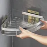 Étagère murale coin douche rangement aluminium noir mat… – vue 5