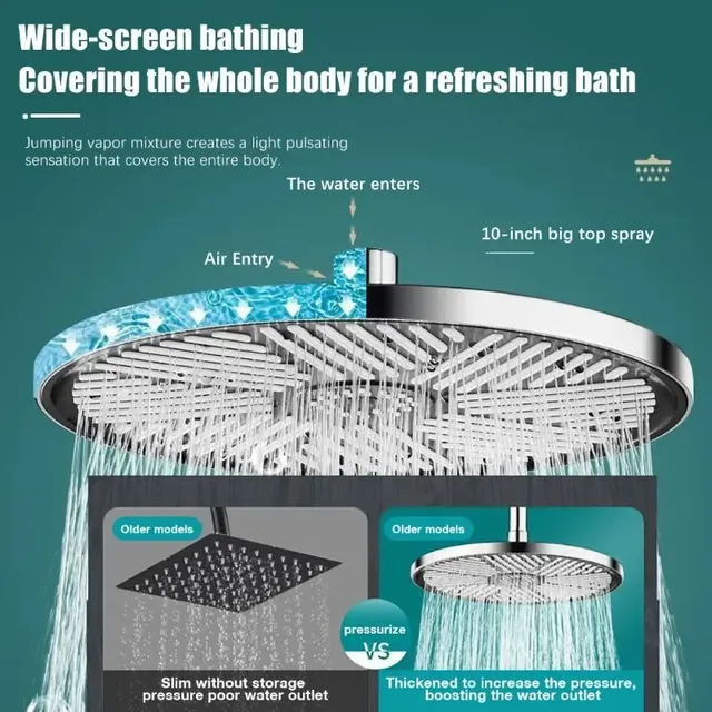 Accessoires de robinet d'eau de douche de pluie de 10… – vue 5