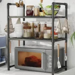 Support de rangement de cuisine multicouche pour micro-ondes, comptoir réglable sur pied, organisateur de four à condiments, étagère, accessoire de cuisine
