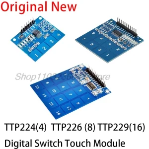 module capteur tactile capacitif numérique commutateur quatre huit seize indicateur niveaux basse consommation sortie réglable circuit imprimé compact