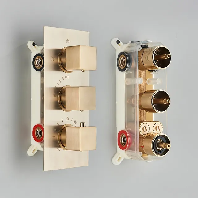 Ensemble douche thermostatique mural dissimulé trois… – vue 5