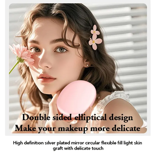 Miroir de maquillage LED portable Double face… – vue 3