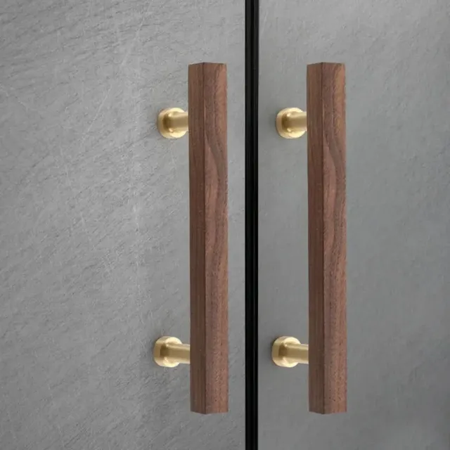 Poignées d'armoire en bois de noyer haut de gamme – vue 5