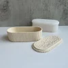 Boîte de rangement ovale avec couvercle, moule en Silicone, bricolage, plâtre, Pot de fleur en béton, boîte de rangement de bijoux, moules en résine époxy و