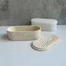 Boîte de rangement ovale avec couvercle