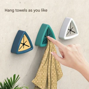 Support de rangement pour serviettes, prise de salle de bains, chiffon sans poinçon, crochet mural de cuisine monté à la main