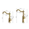 Robinet de lavabo en Bronze Antique – vue 7