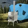 Poêle à bois multifonctionnel en acier inoxydable – vue 3