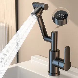 Robinet de lavabo LED à affichage numérique