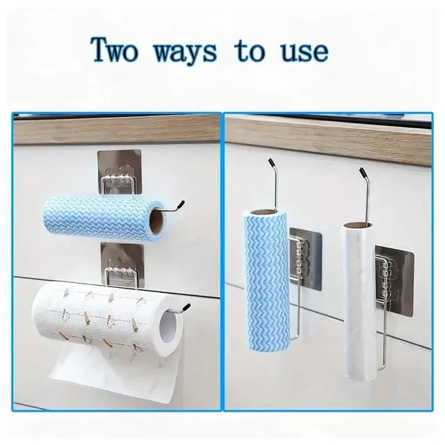 Porte-papier hygiénique adhésif pour salle de bain – vue 3