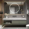Armoire vanité chêne patiné lavabo intégré…