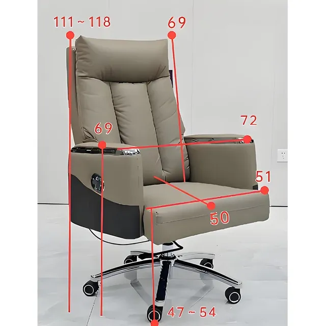 Cuir moderne confortable siège ordinateur luxe bureau… – vue 2
