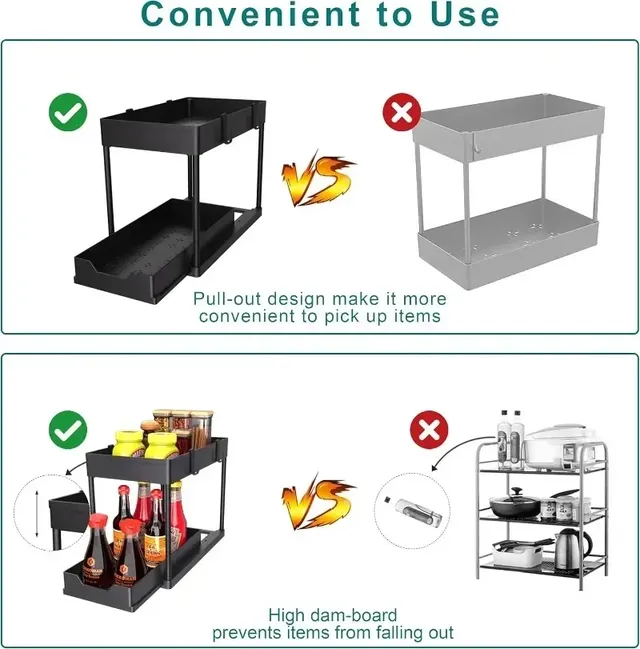 Organisateur de rangement sous évier de cuisine – vue 5