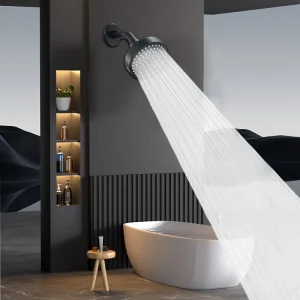 Pommeau de Douche Haute Pression, Accessoire de Luxe, avec Jet de Bain et Petites Buses en Silicone, Universel