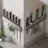 Barre porte couteaux magnétique murale gris mat… – vue 3