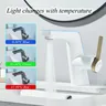 Robinet de lavabo à affichage de la température blanche – vue 2