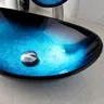 Bassin à bec de cascade de peinture à la main en verre – vue 4