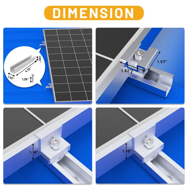 Kit de montage de panneaux solaires – vue 3