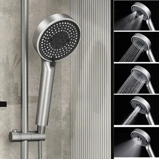 Pommeau de douche rond noir haute pression