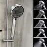 Pommeau de douche rond noir haute pression