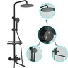Colonne de douche murale ronde noire – vue 2
